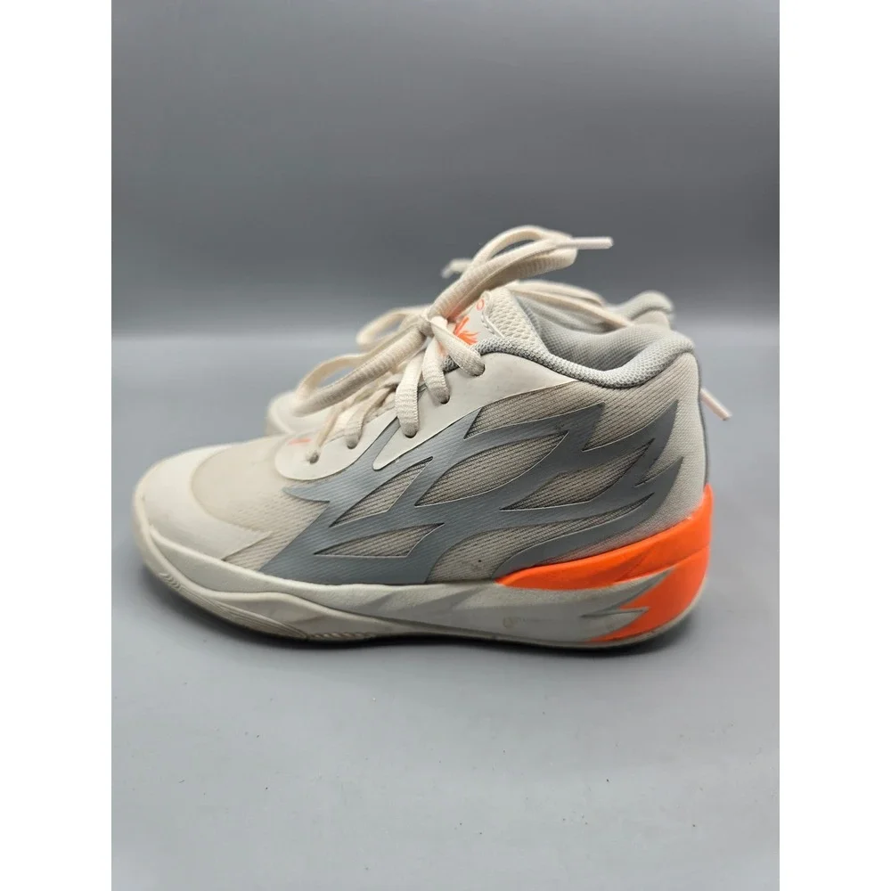 Puma MB.02 LaMelo Ball White Grey Orange Basketball Shoes‎ 11c Kids 377590-01